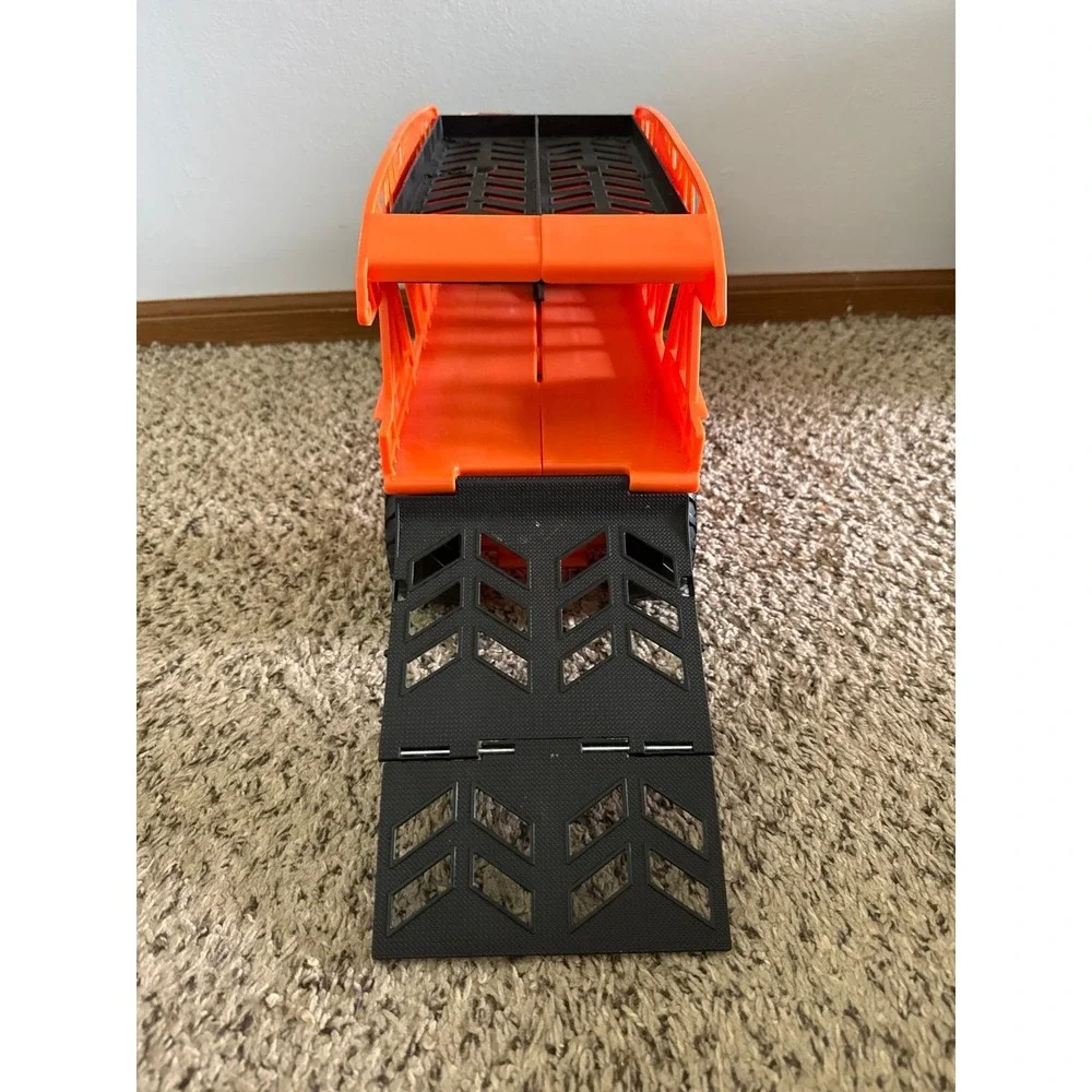 Hot Wheels BoneShaker 12 Monster Truck Hauler Toy Orange Black